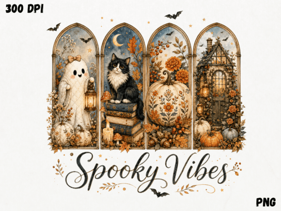 Download Spooky Vibes Gothic Arch PNG | Cottageco - Vibes Collection