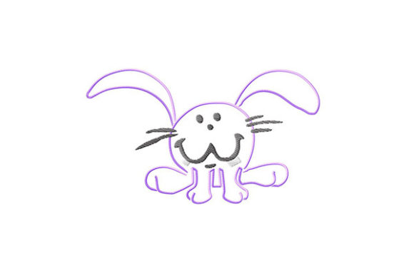 Download Smiling Bunny Contour - Smiling Collection