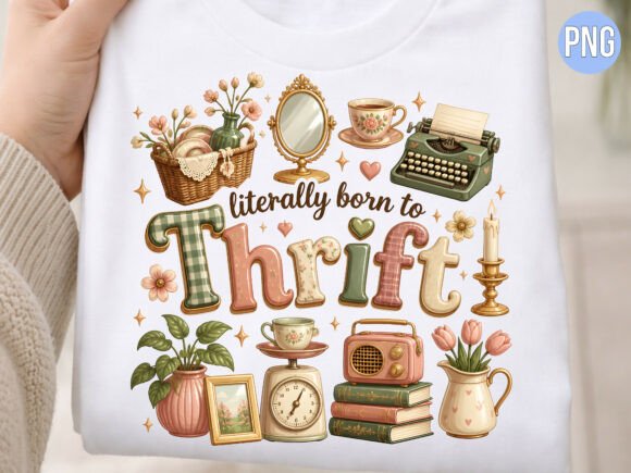 Download Born to Thrift Vintage Aesthetic PNG - Vintage aesthetic Collection