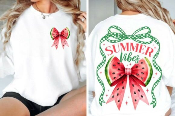 Download Retro Summer Vibes PNG, Watermelon Bow - Vibes Collection