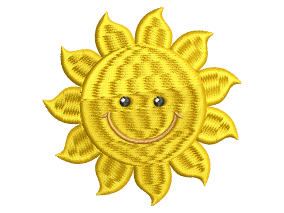 Download Cute Smiling Sun Embroidery - Smiling Collection