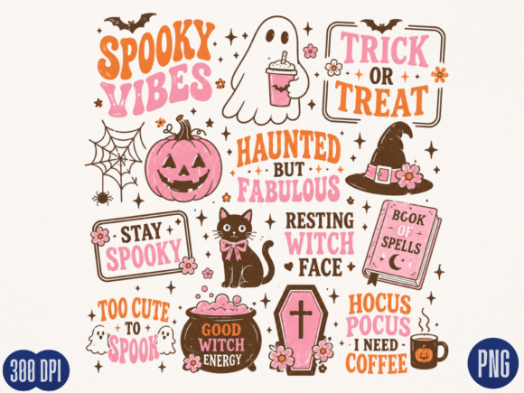 Download Spooky Vibes Halloween PNG Bundle, Trick - Vibes Collection