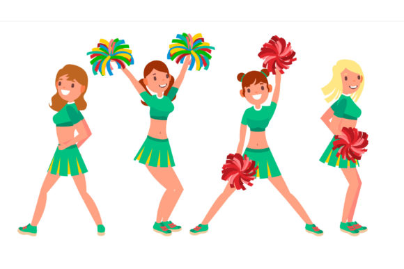 Download Female Cheerleader Vector. Different - Premium Resources