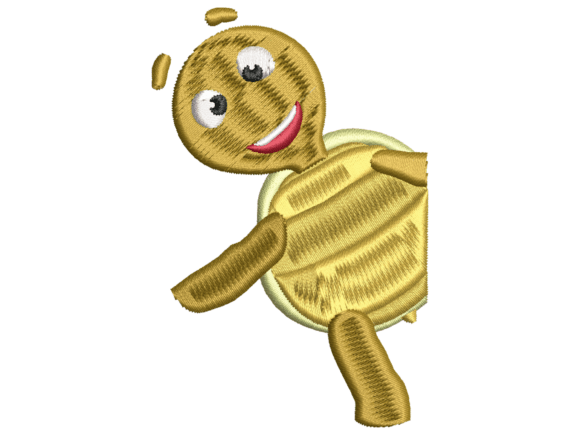 Download Cute Smiling Turtle Embroidery - Smiling Collection