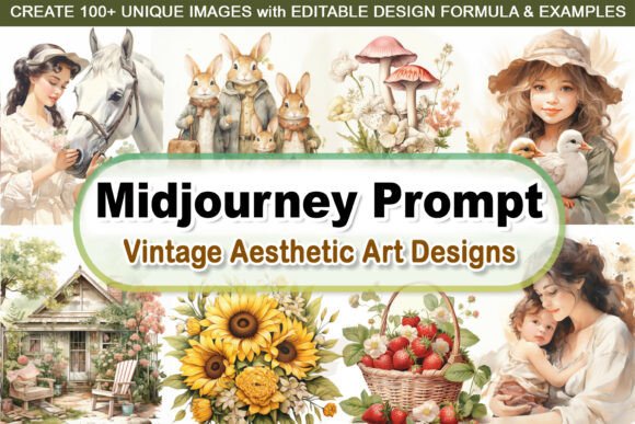 Download Editable Prompt - Vintage Aesthetic Art - Vintage aesthetic Collection