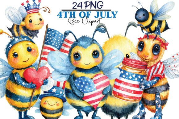 Download 4th of July Bee Bundle - Bee bundle Collection