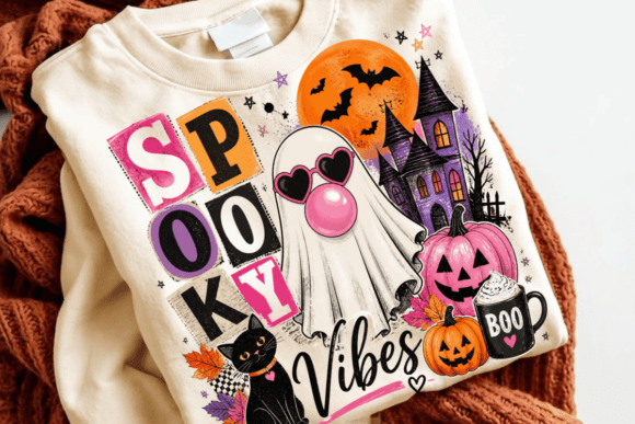Download Spooky Vibes PNG, Ghost Halloween Shirt - Vibes Collection