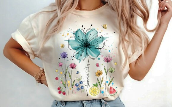 Download Boho Floral Summer Vibes Time Shirt PNG - Vibes Collection